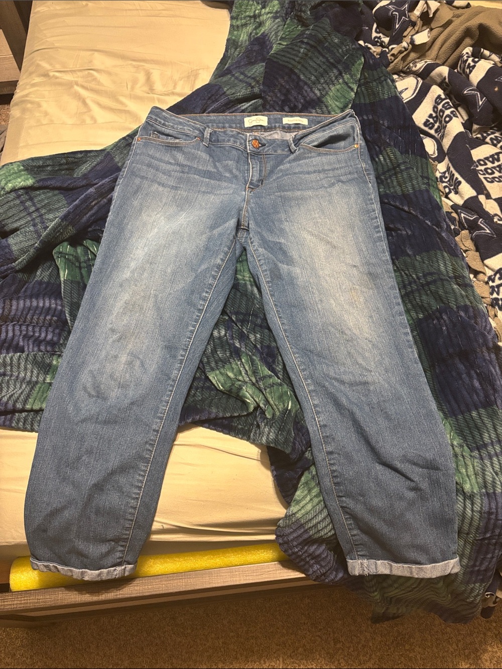 Jessica Simpson Light Blue Boyfriend Jeans - Faded Wash